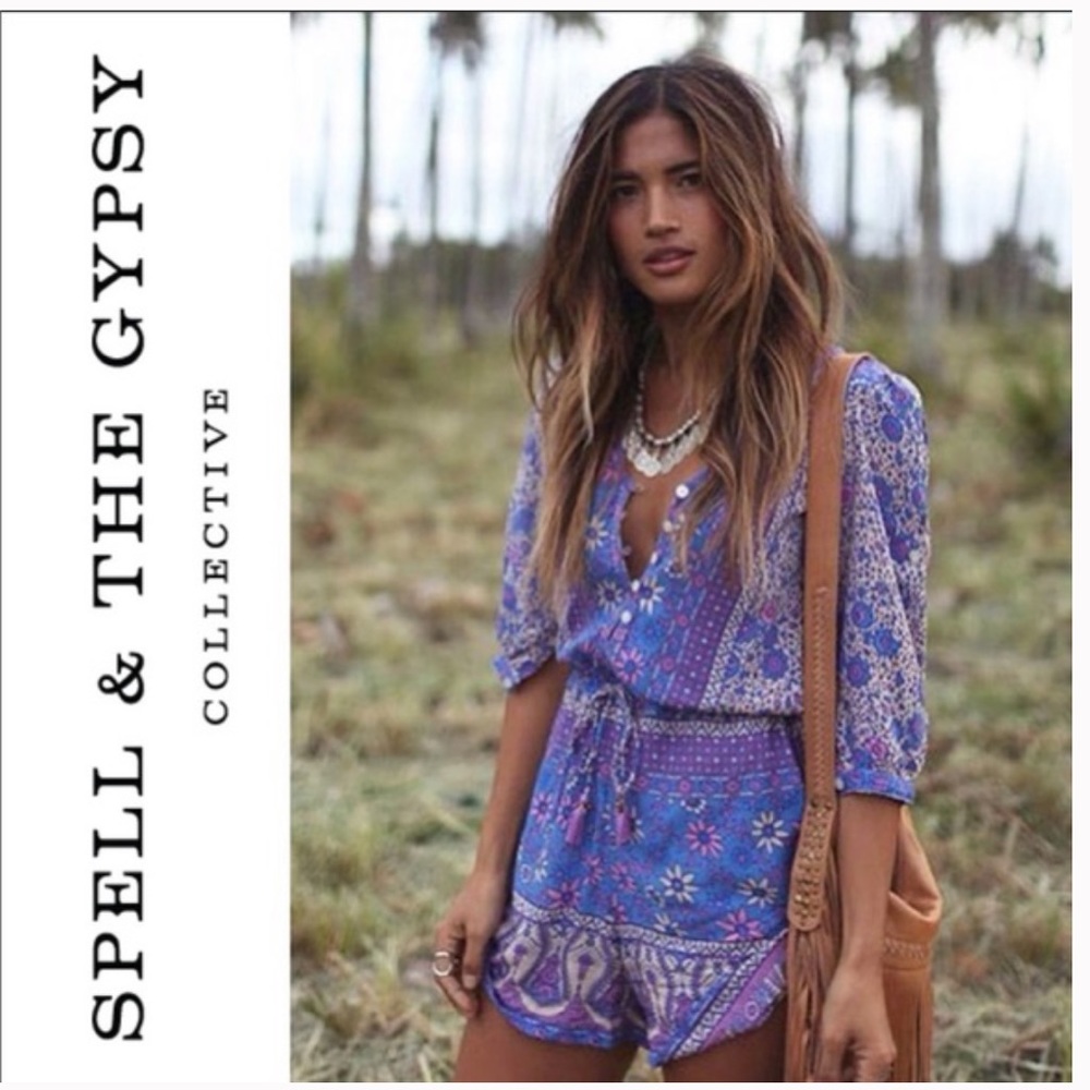 Spell and the Gypsy Boho Blossom Playsuit XS